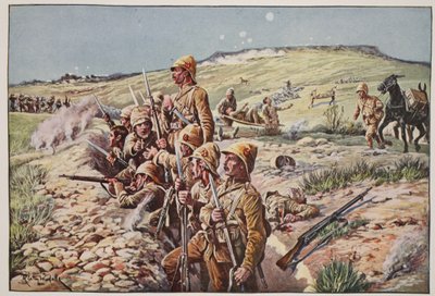 Fissare le baionette! Nelle trincee a Ladysmith, illustrazione da 